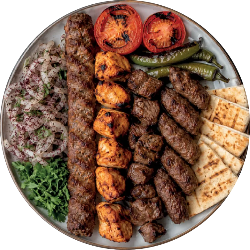 وجبة مشاوي باللحم السفينة